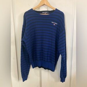 Vintage Polo Sport Ralph Lauren striped cropped sweater American flag logo